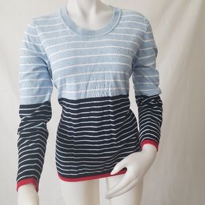Tommy Hilfiger colorblocked stripped cotton sweate